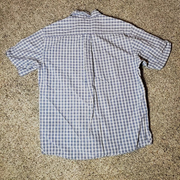 Eddie Bauer Men's Blue Plaid Short Sleeve Button Down Collared Shirt Size Small - Picture 8 of 12